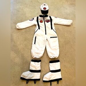 Like new White American astronaut kids custom with hat and boots size 5-6